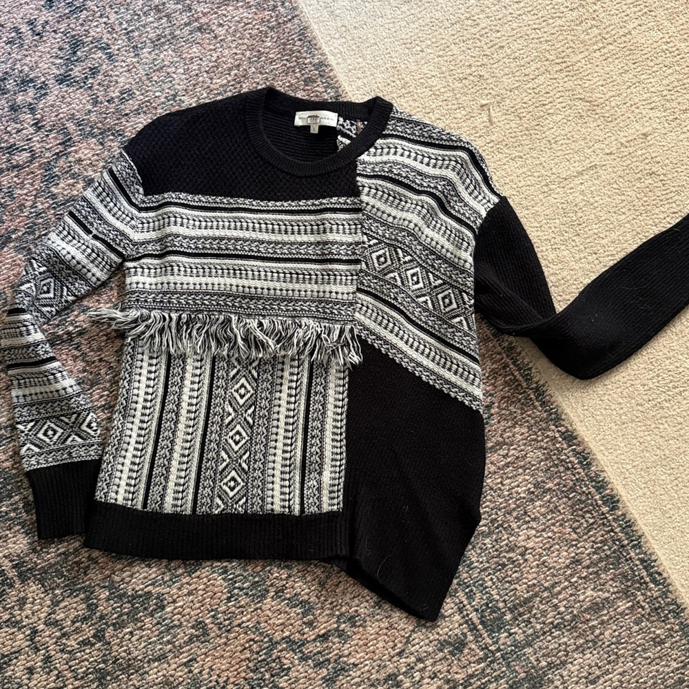 White + Warren Fair Isle Patchwork Pullover - image 3